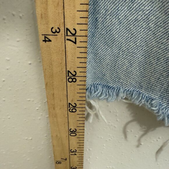 Moussy Vintage Jeans Women Japanese Howa Distressed Sz 28 Light Wash Button Fly - Picture 12 of 15